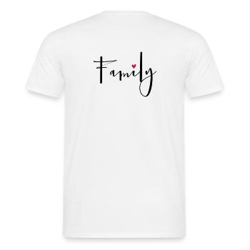 Family coeur amour de la communauté cadeau - T-shirt homme - blanc - Dos - AI Model Male 178 dark (178cm)