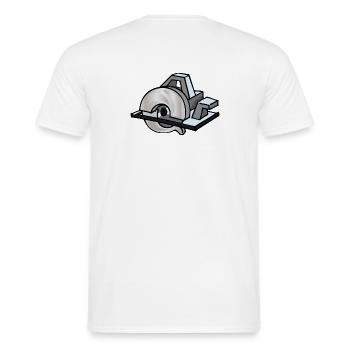 Kreissäge | circular saw - Männer T-Shirt - Weiß - Hinten - AI Model Male 178 dark (178cm)
