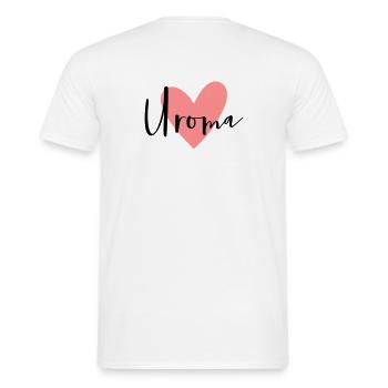 Le cœur de grand-mère - T-shirt homme - blanc - Dos - AI Model Male 178 dark (178cm)