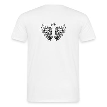 Wings Wings Angel Wings Flying - Men's T-Shirt - white - Back - AI Model Male 178 dark (178cm)