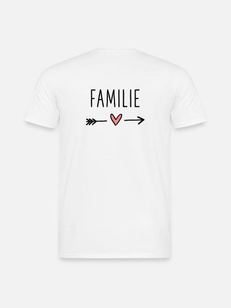 Familie Herz Pfeil Liebe Amor Zusammenhalt - Männer T-Shirt - Weiß