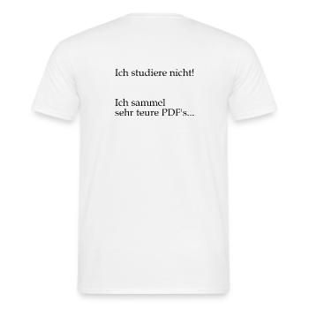 L’université dit que les « PDF très chers » offrent, les étudiants - T-shirt homme - blanc - Dos - AI Model Male 178 dark (178cm)