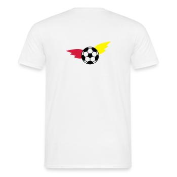 Championnat de ballon de football - T-shirt homme - blanc - Dos - AI Model Male 178 dark (178cm)