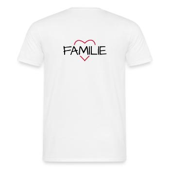 Familie Herz Liebe Gemeinschaft Zusammenhalt - Männer T-Shirt - Weiß - Hinten - AI Model Male 178 dark (178cm)