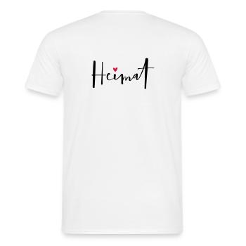 Home I Home At Home Heart Gift - Men's T-Shirt - white - Back - AI Model Male 178 dark (178cm)