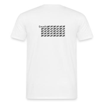 Single case black - Men's T-Shirt - white - Back - AI Model Male 178 dark (178cm)