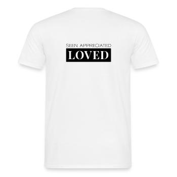 Seen Appreciated Loved - Männer T-Shirt - Weiß - Hinten - AI Model Male 178 dark (178cm)