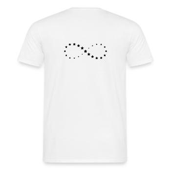 Stern Sterne Unendlichkeit Zeichen Geschenk Glück - Männer T-Shirt - Weiß - Hinten - AI Model Male 178 dark (178cm)