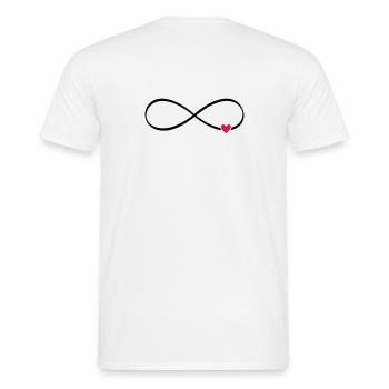 infini coeur - T-shirt homme - blanc - Dos - AI Model Male 178 dark (178cm)