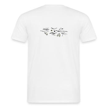 Chat Chat - T-shirt homme - blanc - Dos - AI Model Male 178 dark (178cm)