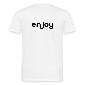 Enjoy - Men's T-Shirt - white - Back - AI Model Male 178 dark (178cm)