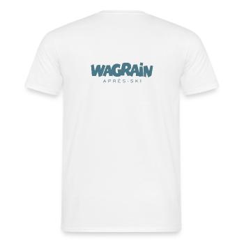 Wagrain Après-Ski Wintersport (Blau) - Männer T-Shirt - Weiß - Hinten - AI Model Male 178 dark (178cm)