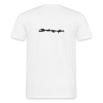 stacheldraht - T-shirt homme - blanc - Dos - AI Model Male 178 dark (178cm)