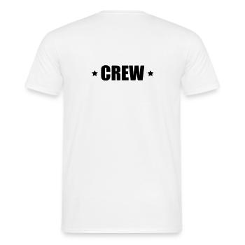 Crew mit Sterne - Männer T-Shirt - Weiß - Hinten - AI Model Male 178 dark (178cm)