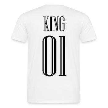 Chemise partenaire KING QUEEN - T-shirt homme - blanc - Dos - AI Model Male 178 dark (178cm)