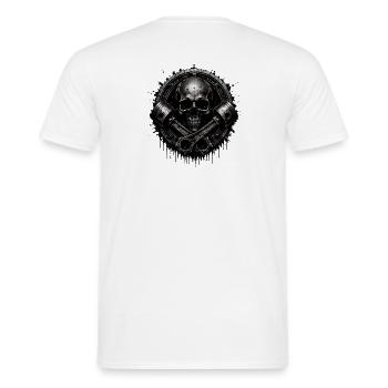 Petrol in the blood - Men's T-Shirt - white - Back - AI Model Male 178 dark (178cm)