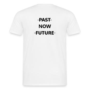 Past Now Future - Männer T-Shirt - Weiß - Hinten - AI Model Male 178 dark (178cm)