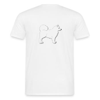 Samojede - T-shirt homme - blanc - Dos - AI Model Male 178 dark (178cm)