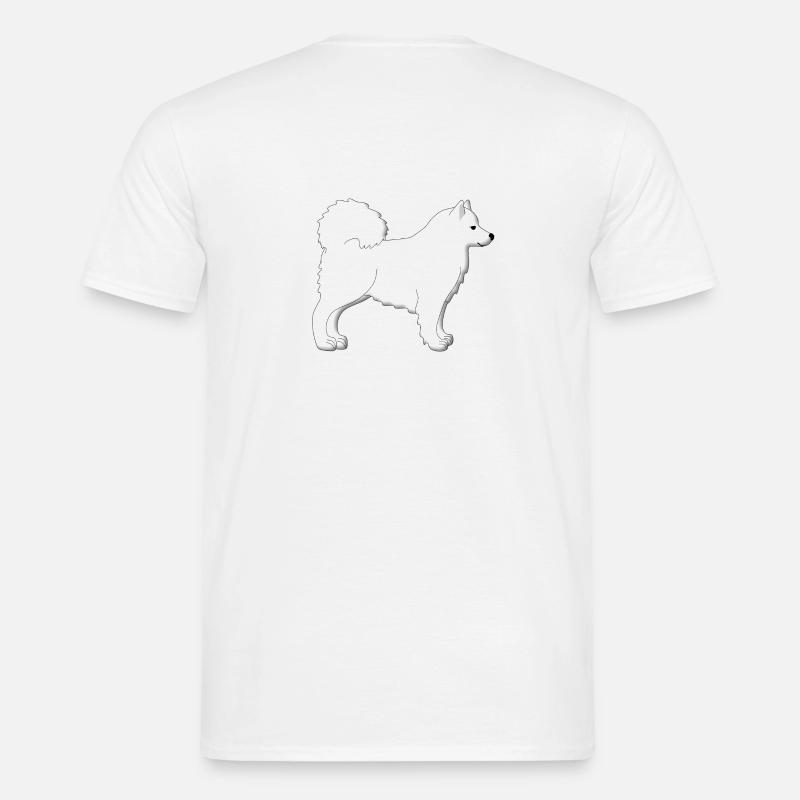 Samojede Pixelgrafik - Männer T-Shirt - Weiß