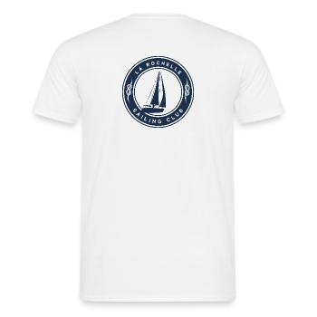 La Rochelle Segelyacht - Männer T-Shirt - Weiß - Hinten - AI Model Male 178 dark (178cm)