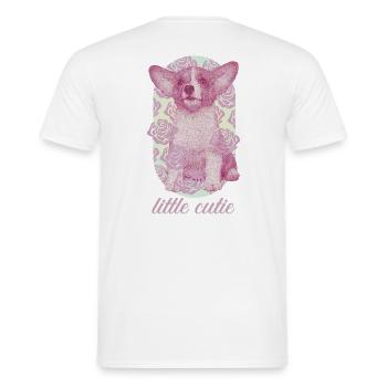 Little Cutie Corgi - Men's T-Shirt - white - Back - AI Model Male 178 dark (178cm)