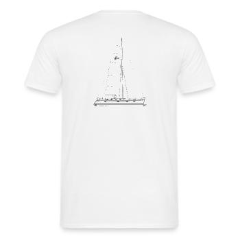 Graphique d'un Bavaria 46 sur les chemises et les tasses - T-shirt homme - blanc - Dos - AI Model Male 178 dark (178cm)