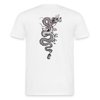 China chinesischer Drache Tattoo2 - Männer T-Shirt - Weiß - Hinten - AI Model Male 178 dark (178cm)