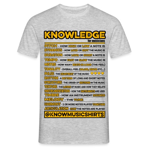 Knowledge (for musicians) - Men's T-Shirt
