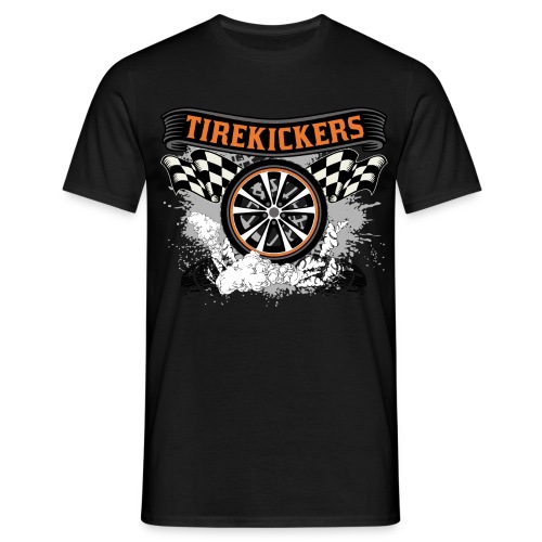 Tirekickers – Wheel ans Racing Flags - Männer T-Shirt