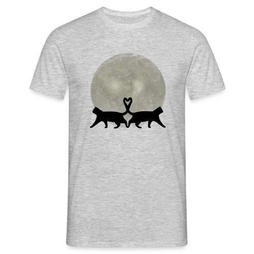 Cats in the moonlight - Mannen T-shirt