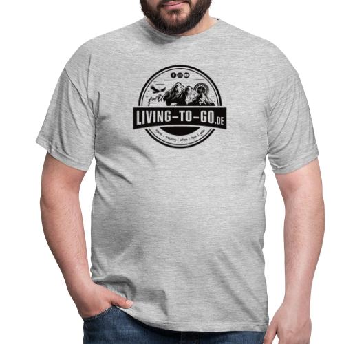LivingToGo Fan-Shop Logo schwarz - Männer T-Shirt