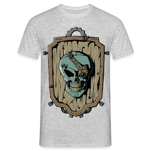 Wooden Skull Shield - Männer T-Shirt