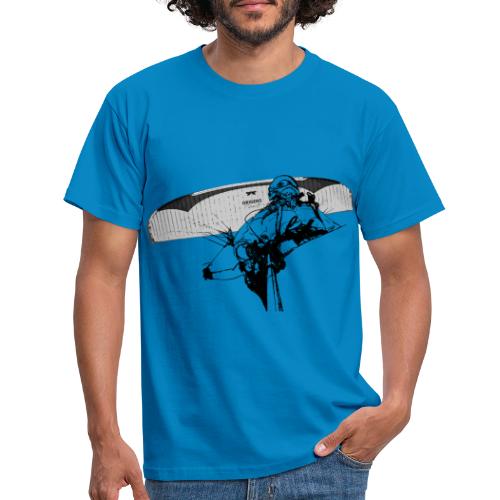 Flying paragliding tandem experiencing freedom - Men's T-Shirt