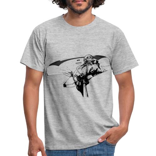 Flying paragliding tandem experiencing freedom - Men's T-Shirt