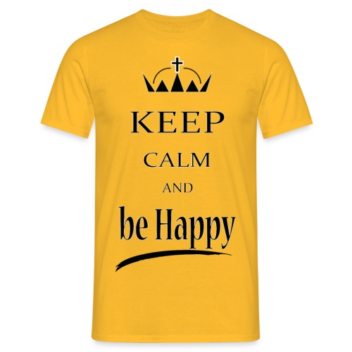 keep_calm and_be_happy-01 - Maglietta da uomo