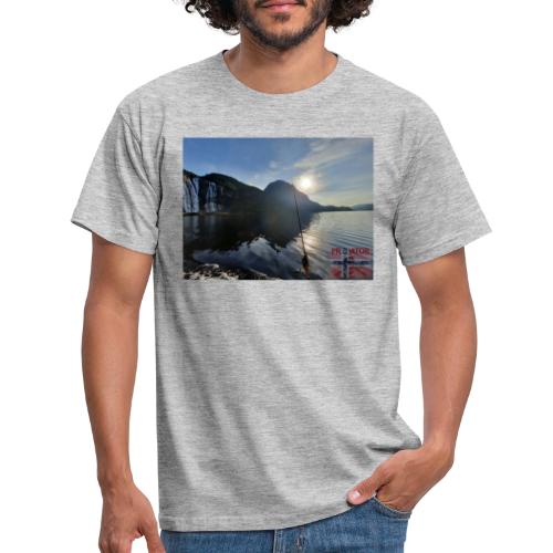 Laukelandswasserfall im Dalsfjorden - Männer T-Shirt