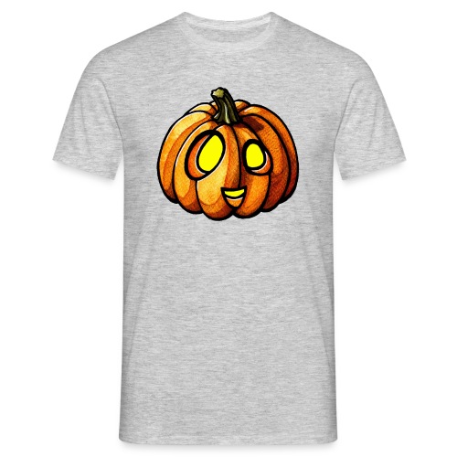 Pumpkin Halloween watercolor scribblesirii - T-shirt herr
