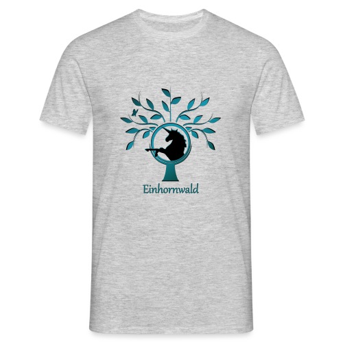 Einhornwald + Schriftzug - Männer T-Shirt