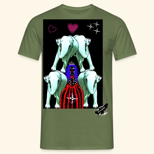 Elephants with Princess, with logo - T-shirt til herrer