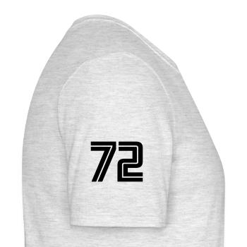 72 - Männer T-Shirt - Grau meliert - Rechts - AI Model Male 178 dark (178cm)