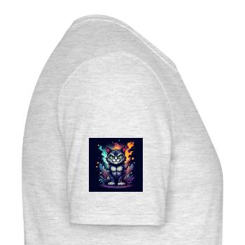 GymCat - T-shirt homme - gris chiné - Droite - AI Model Male 178 dark (178cm)