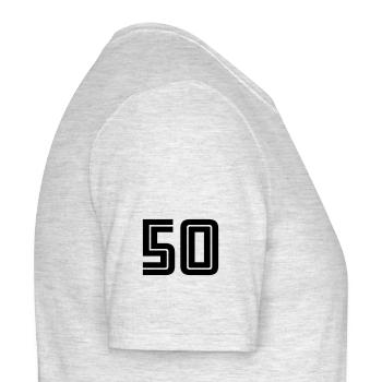 50 - Men's T-Shirt - heather grey - Right - AI Model Male 178 dark (178cm)