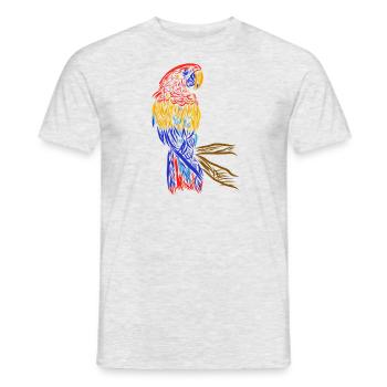 Papagei - T-shirt homme - gris chiné - Devant - AI Model Male 178 dark (178cm)