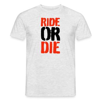 Ride or Die - T-shirt homme - gris chiné - Devant - AI Model Male 178 dark (178cm)