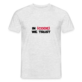 In (code) we trust - T-shirt homme - gris chiné - Devant - AI Model Male 178 dark (178cm)