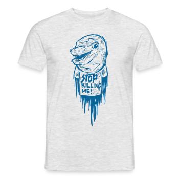 Dolphin bottlenose dolphin dolphin Animal rights - Men's T-Shirt - heather grey - Front - AI Model Male 178 dark (178cm)