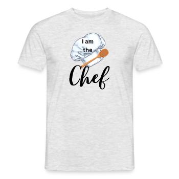 I am the Chef - Männer T-Shirt - Grau meliert - Vorne - AI Model Male 178 dark (178cm)