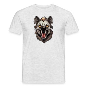 Hyena / Africa / Safrai / Zoo / Wildis / Animal - Men's T-Shirt - heather grey - Front - AI Model Male 178 dark (178cm)