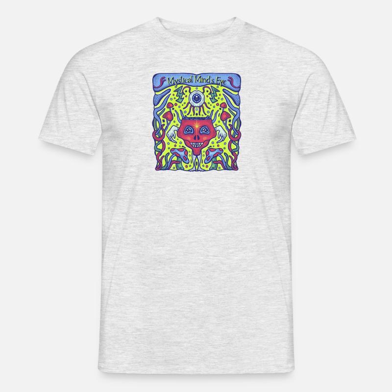 Groovy Psychedelic - Männer T-Shirt - Grau meliert