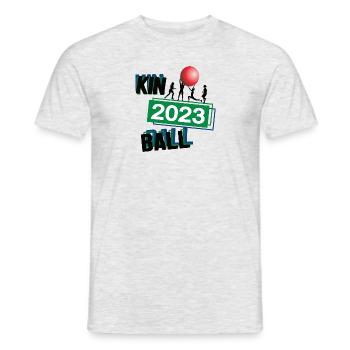Kinball 2023 Ballsport Trendsport Mannschaftssport - Männer T-Shirt - Grau meliert - Vorne - AI Model Male 178 dark (178cm)